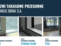 Drzwi tarasowe przesuwne HST, Synego Slide i PSK. Okno HST z niskim progiem.