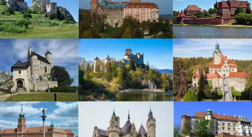 Kolekcja wspaniałych zamków w Polsce: od ruin na wzgórzach po okazałe rezydencje.